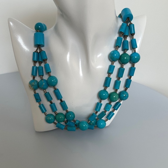 Navajo sterling silver Blue Turquoise Necklace